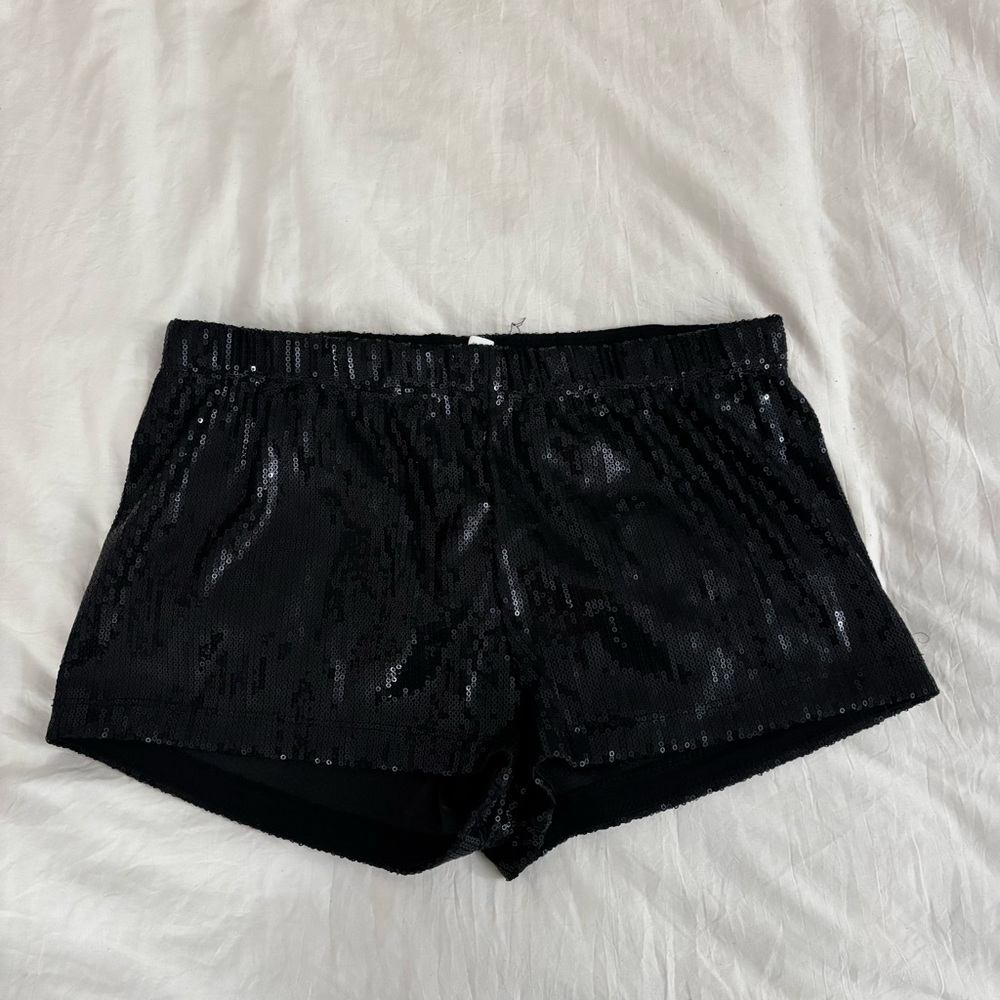 Black Sequin micro Shorts